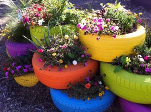 Tire Flower Bed